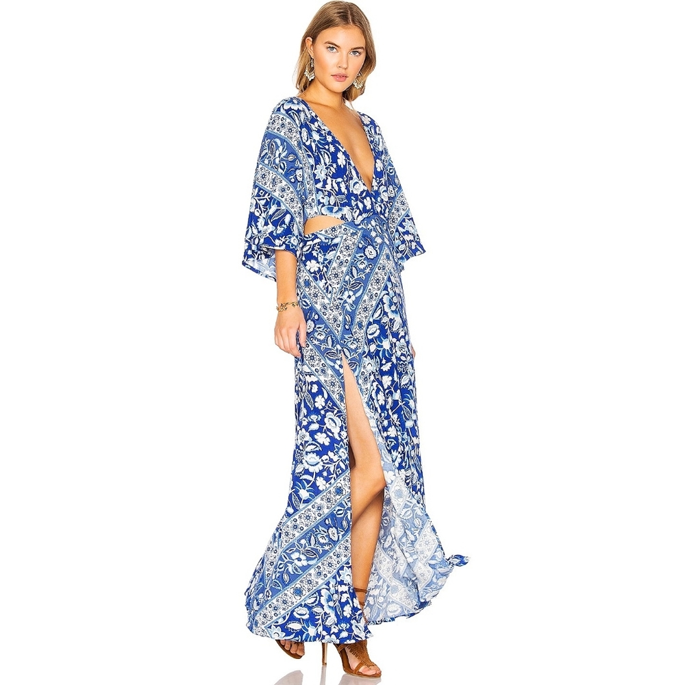 Spell & The Gypsy Lolita Romantic Floral Cutout Bohemian Maxi Dress